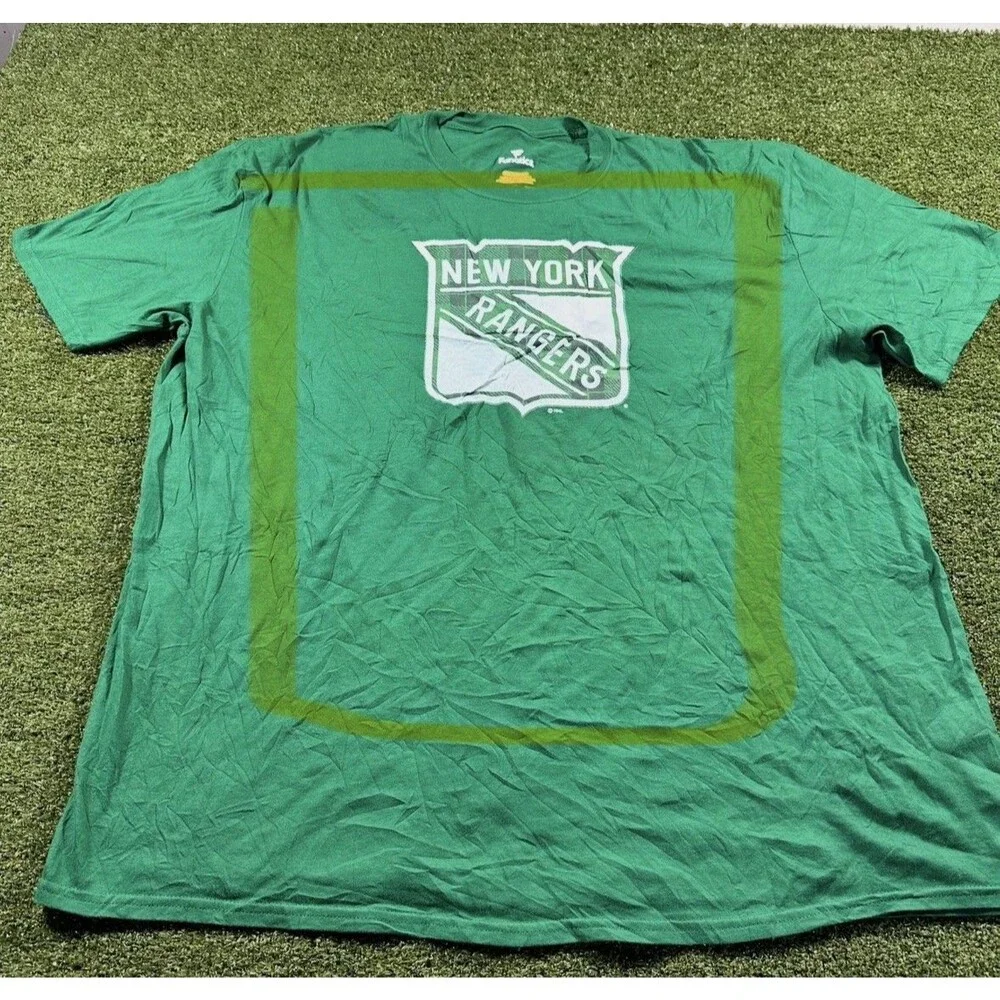 Fanatics NHL New York Rangers Logo Size 3XL Green NWOT Shirt